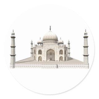 The Taj Mahal: 3D Model: Classic Round Sticker