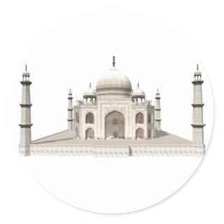 The Taj Mahal: 3D Model: Classic Round Sticker