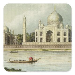 The Taj Mahal, Tomb of the Emperor Shah Jehan and Square Sticker