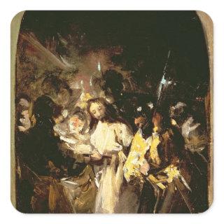 The Taking of Christ, c.1798 Square Sticker