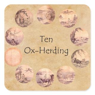 The Ten Oxherding Pictures Square Sticker