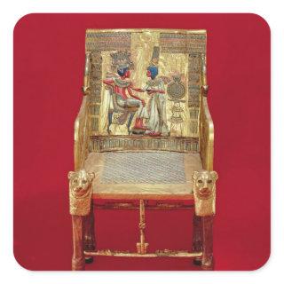 The throne, from the Tomb of Tutankhamun Square Sticker