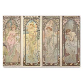 The Times of the Day by Alphonse Mucha Tissue Paper