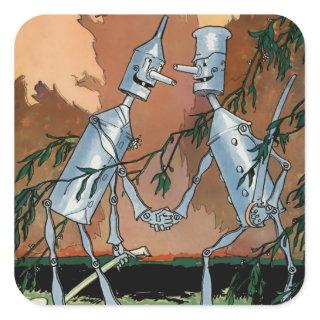 “The Tin Woodman and His Twin” by John R Neill Square Sticker