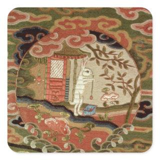 The Tortoise and the Hare, Edo Period Square Sticker