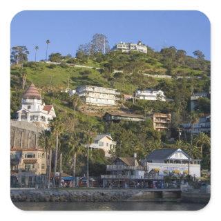 The town of Avalon on Catalina Island, Square Sticker