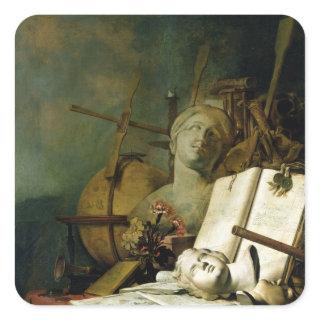 The Transience of All Earthly Things , c.1660 Square Sticker