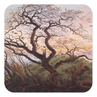 The Tree of Crows, 1822 Square Sticker