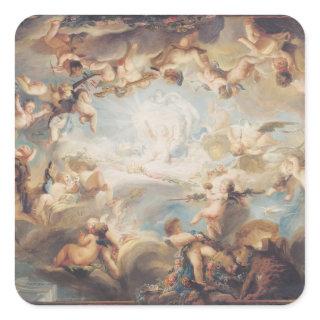 The Triumph of Cupid over all the Gods, 1752 Square Sticker