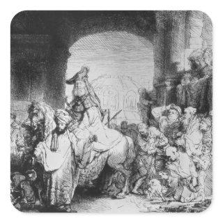 The Triumph of Mordecai, c.1640 Square Sticker