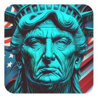 The Trump of Liberty:Symbol of American Greatness Square Sticker