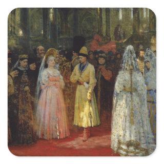 The Tsar choosing a Bride, c.1886 Square Sticker