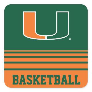 The U with Customizable Sport Square Sticker