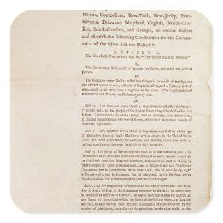 The United States Constitution, 1787 Square Sticker