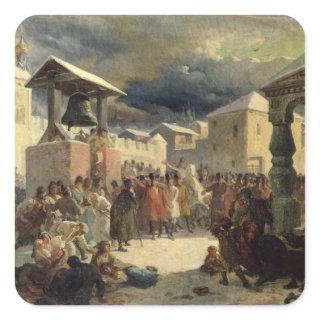 The Veche in the Republic of Novgorod, 1861 Square Sticker