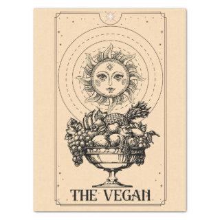 The Vegan stylized engraved sun plentiful fruits Tissue Paper