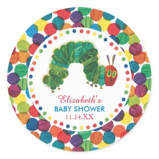 The Very Hungry Caterpillar Baby Shower Classic Round Sticker