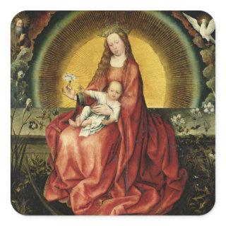 The Virgin and Child 2 Square Sticker