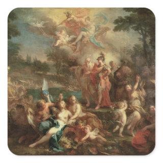 The Vision of Aeneas in the Elysian Fields Square Sticker