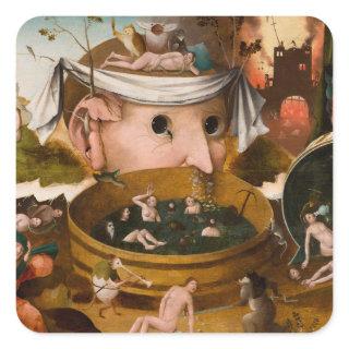 The Visions of Tondal, 1479 by Hieronymus Bosch Square Sticker