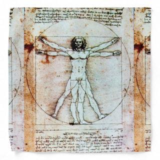 THE VITRUVIAN MAN Antique Parchment Bandana