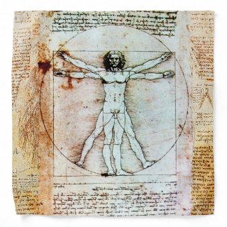 THE VITRUVIAN MAN Antique Parchment Bandana