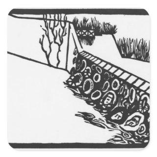 The wall square sticker