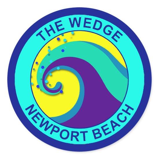 The Wedge, Newport Beach Classic Round Sticker