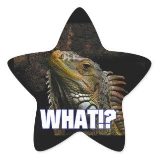The What!? Iguana Star Sticker