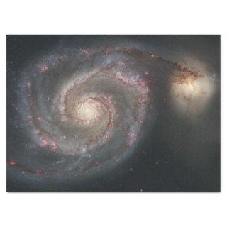 The Whirlpool Galaxy M51 & Companion in Space Tissue Paper