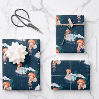 The White Lotus Ocean Jellyfish Pattern  Sheets