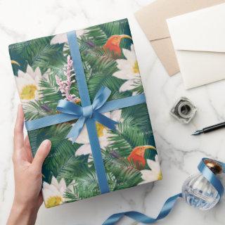 The White Lotus Tropical Birds & Lotus Pattern