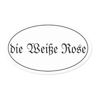 the white rose oval sticker