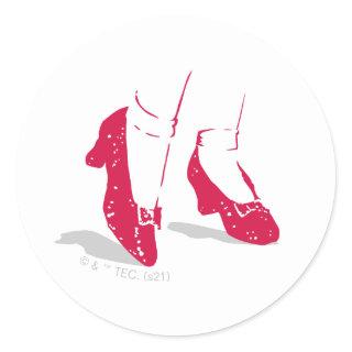 The Wizard Of Oz™ | Ruby Slippers™ Pattern Classic Round Sticker