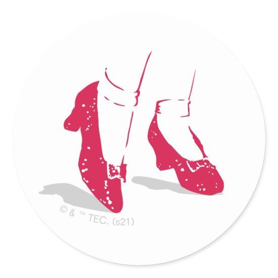 The Wizard Of Oz™ | Ruby Slippers™ Pattern Classic Round Sticker