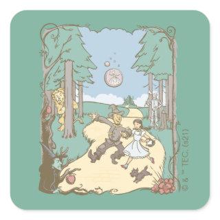 The Wizard Of Oz™ | Storybook Yellow Brick Road Square Sticker