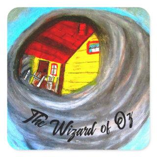 THE WIZARD OF OZ THE TWISTER  SQUARE STICKER