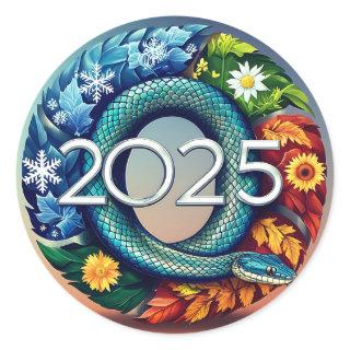 The year 2025 is the Year of the Snake Classic Round Sticker