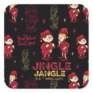 THE YEAR WITHOUT A SANTA CLAUS™ | Elf Pattern Square Sticker