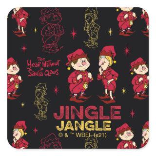 THE YEAR WITHOUT A SANTA CLAUS™ | Elf Pattern Square Sticker