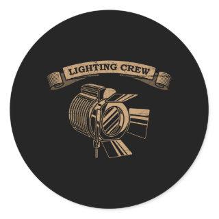 THEATER LIGHTING CREW Lighting Technician Stage Classic Round Sticker