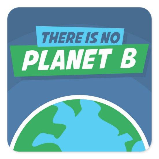 There Is No Planet B Square Sticker