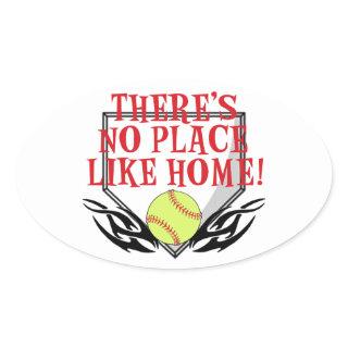 There's No Place Like Home! Oval Sticker