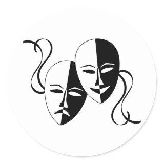 Thespian Masks Classic Round Sticker