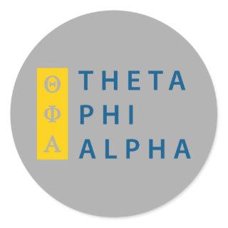 Theta Phi Alpha Stacked Classic Round Sticker