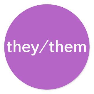 They/Them Pronoun Stickers for Name Tags