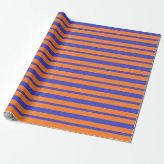 Thick and Thin Blue and Orange Stripes