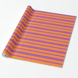 Thick and Thin Purple and Orange Stripes