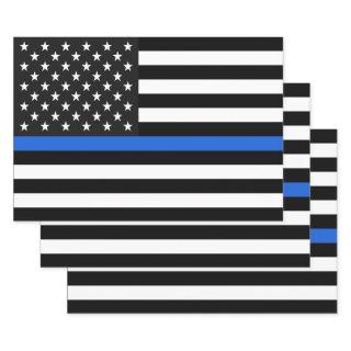 Thin Blue Line Flag of the USA  Sheets