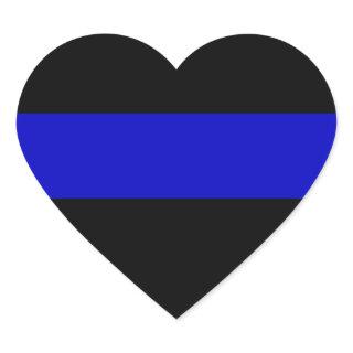 Thin Blue Line Heart Sticker